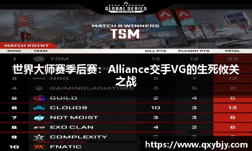 世界大师赛季后赛：Alliance交手VG的生死攸关之战